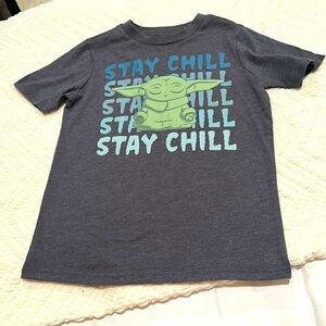 Star Wars Baby Yoda  Gray T Shirt Toddler 4T